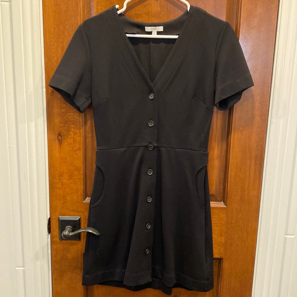 Joie black button dress